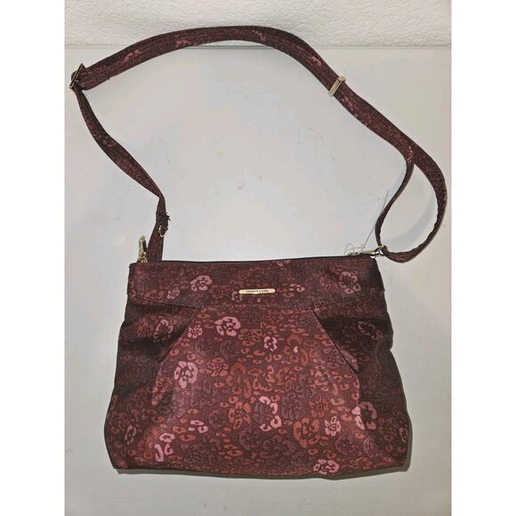 NWT! Travelon Anti Theft Floral Print Crossbody Bag 10.5x8x3 - Picture 3 of 10
